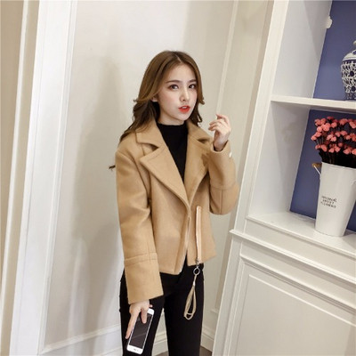 Geaca de dama scurta primavara-toamna cu fermoar in mai multe culori