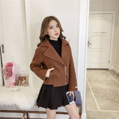 Geaca de dama scurta primavara-toamna cu fermoar in mai multe culori