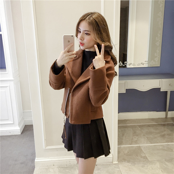 Geaca de dama scurta primavara-toamna cu fermoar in mai multe culori