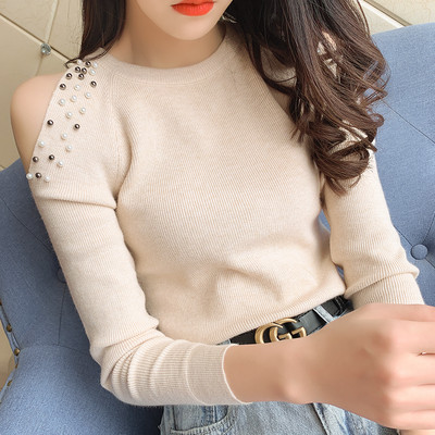 Modern női blúz gyöngyökkel több színben