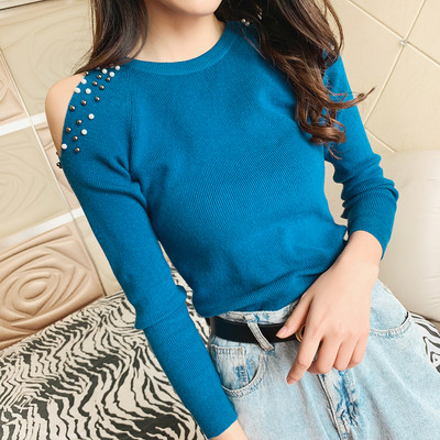 Modern női blúz gyöngyökkel több színben