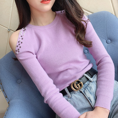 Modern női blúz gyöngyökkel több színben