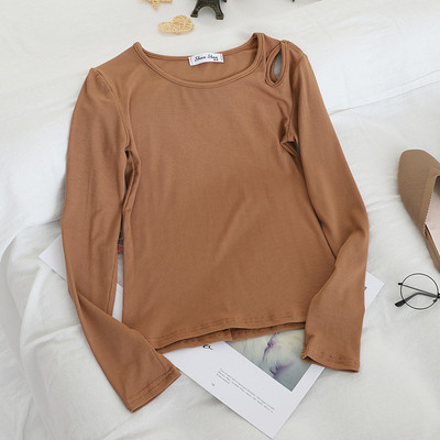 Női alkalmi blúz több színben O-nyakkal