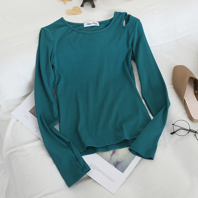 Női alkalmi blúz több színben O-nyakkal