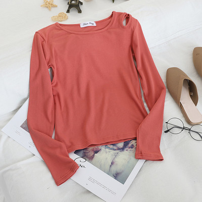 Női alkalmi blúz több színben O-nyakkal