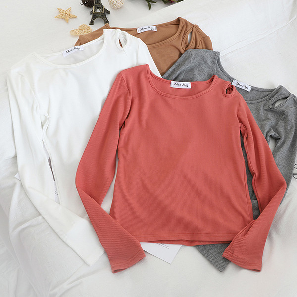 Női alkalmi blúz több színben O-nyakkal