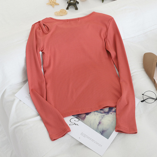 Női alkalmi blúz több színben O-nyakkal