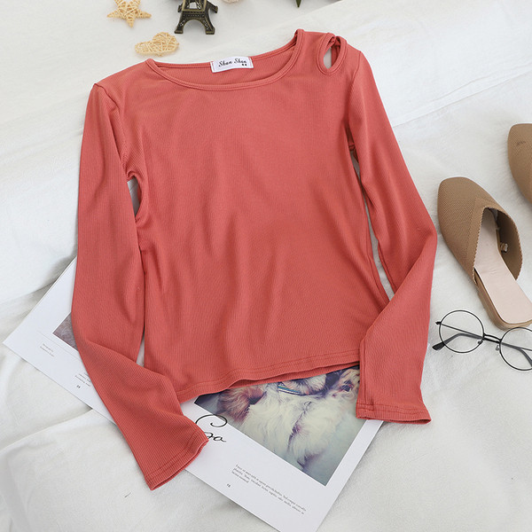 Női alkalmi blúz több színben O-nyakkal