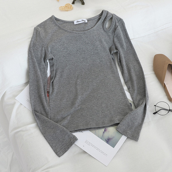 Női alkalmi blúz több színben O-nyakkal