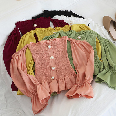 Γυναικεία μπλούζα με κουμπιά σε διάφορα χρώματα  
