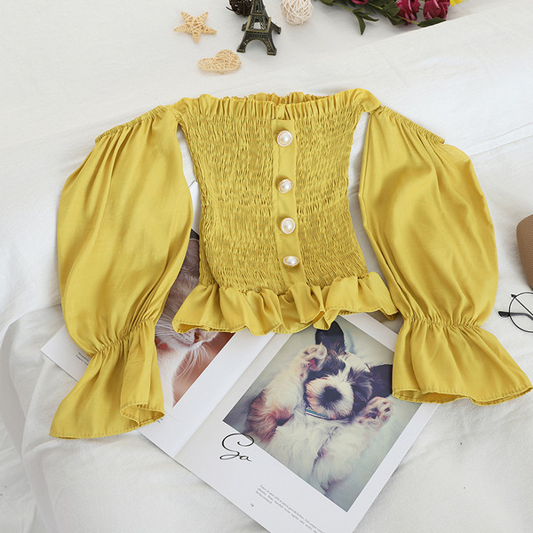 Γυναικεία μπλούζα με κουμπιά σε διάφορα χρώματα  