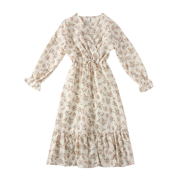 Rochie de dama casual model nou cu decolteu spitz si model floral in mai multe culori