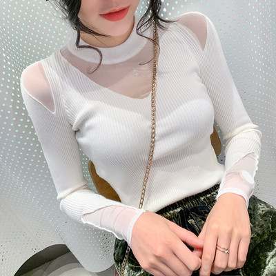 Modern női pulóver pólógallérral több színben