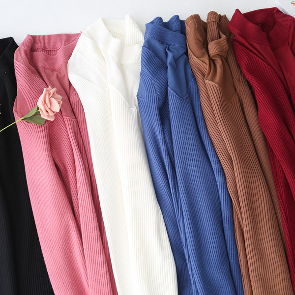 Modern női pulóver pólógallérral több színben