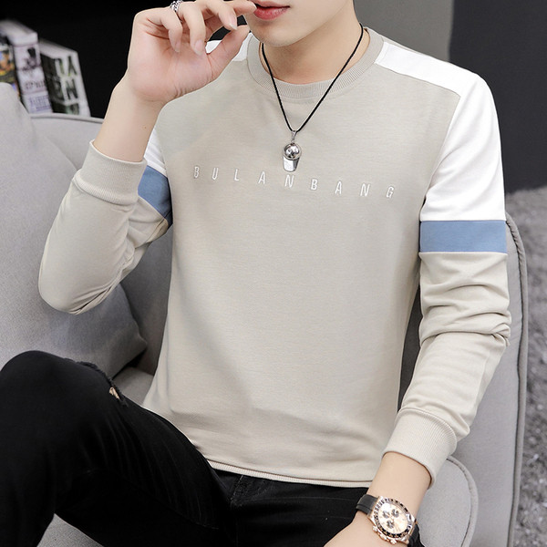 Bluză bărbătească modernă în cinci culori cu mâneci lungi și inscripție