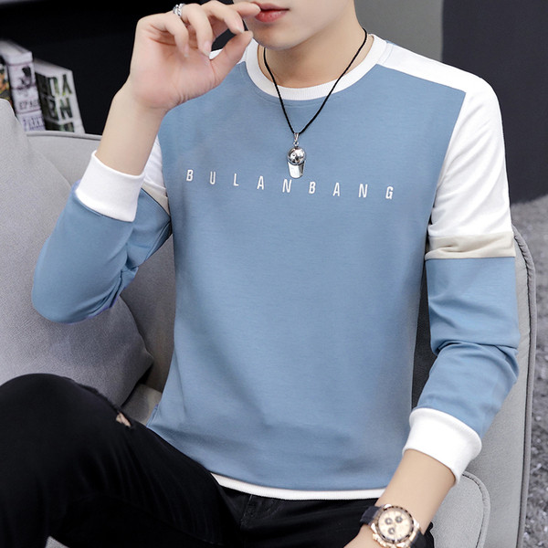 Bluză bărbătească modernă în cinci culori cu mâneci lungi și inscripție