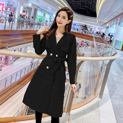 Дамско модерно тънко палто в два цвята 