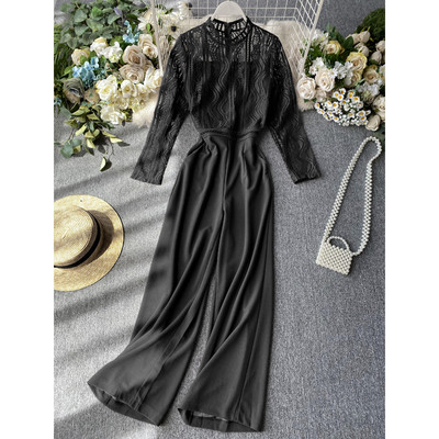 Hosszú, stílusos női overall több színben, csipkével