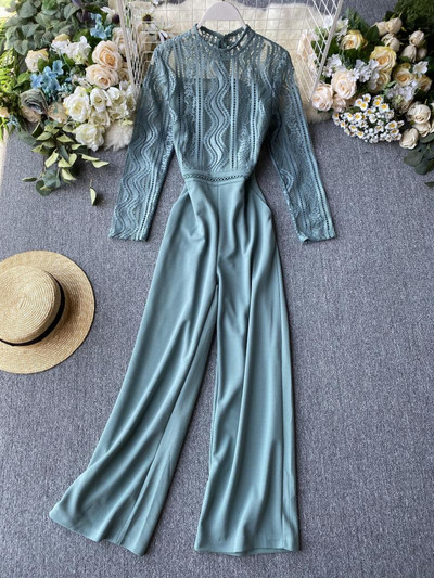 Hosszú, stílusos női overall több színben, csipkével