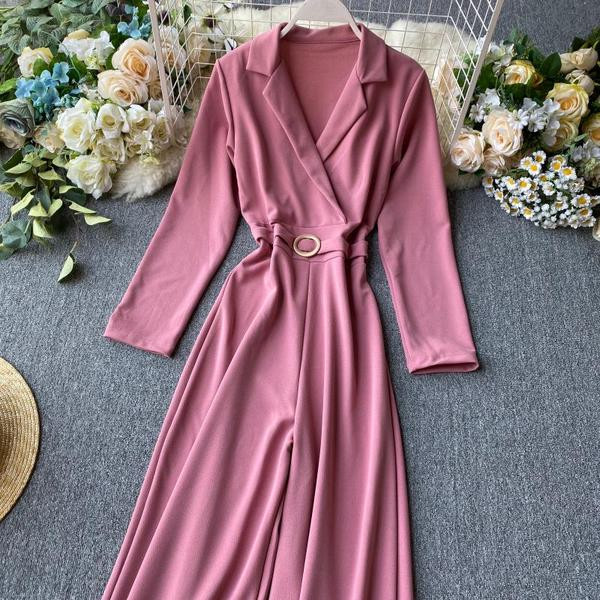 Μακρύ γυναικεία σαλοπέτα  με ζώνη σε κόκκινο και ροζ χρώμα