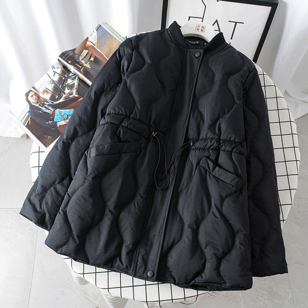 Modern női hosszú kabát zsebbel és nyakkendővel több színben