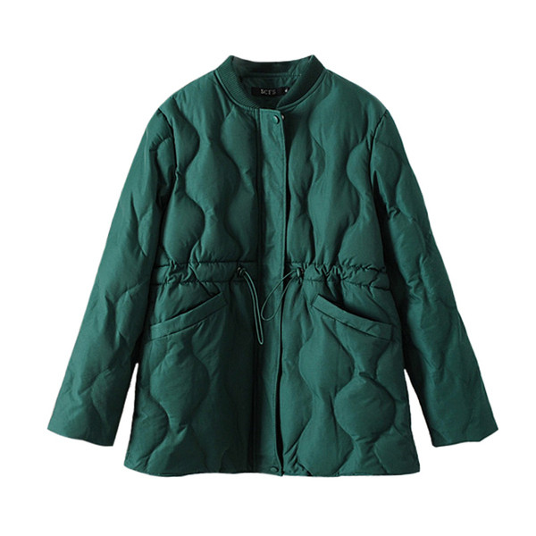 Modern női hosszú kabát zsebbel és nyakkendővel több színben