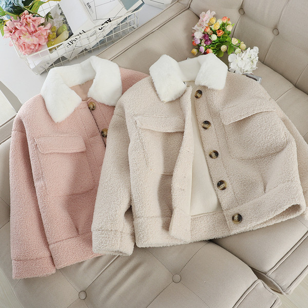 Καθημερινό γυναικείο  μπουφάν  με χνουδοτό γικά σε διάφορα χρώματα