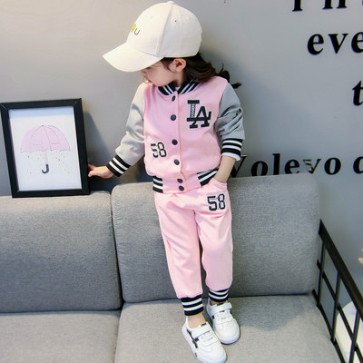 Új modell sport gyerek szett lányoknak két részes rózsaszín színben