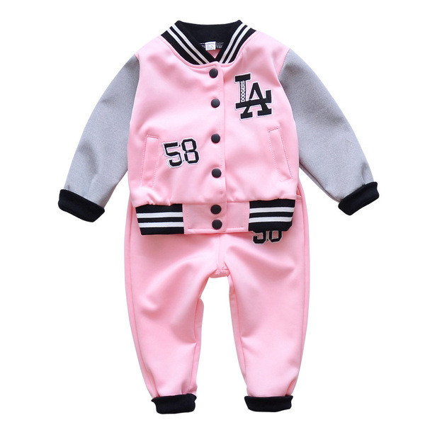 Új modell sport gyerek szett lányoknak két részes rózsaszín színben