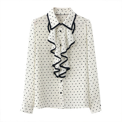 Új modell női ing fehér színben, klasszikus gallérral