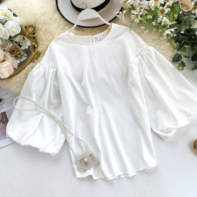 Modern női blúz 3/4 széles ujjal, több színben