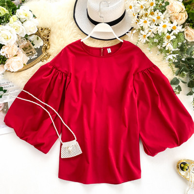 Modern női blúz 3/4 széles ujjal, több színben