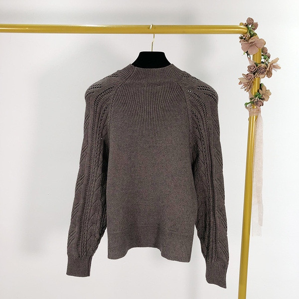 Női alkalmi pulóver fehér és szürke színben