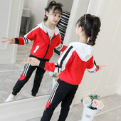 Set sport pentru copii pentru fete in doua parti in rosu si roz