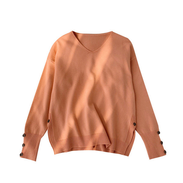 Alkalmi női pulóver gombokkal, különböző színekben