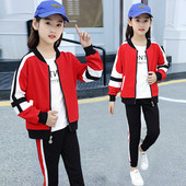 Gyerek sportkészlet lányoknak kétrészes pulóver + nadrág rózsaszín, zöld és piros színben