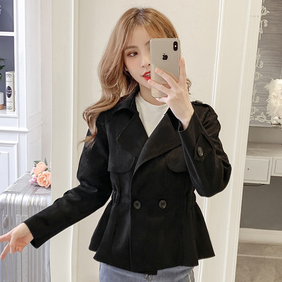 Geaca de dama moderna din piele intoarsa ecologica in trei culori cu elastic