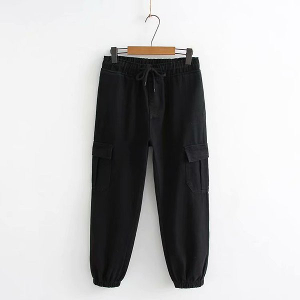 Lezser női hosszú nadrág oldalzsebekkel, nyakkendőkkel több színben