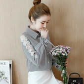 Modern női ing négy színben nyakkendővel és gombbal