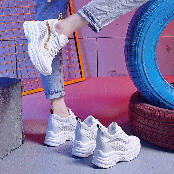 Γυναικεία καθημερινά αθλητικά παπούτσια για τρέξιμο  με ψηλή πλατφόρμα