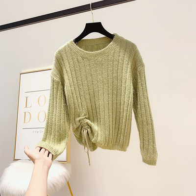 Modern női pulóver nyakkendővel több színben