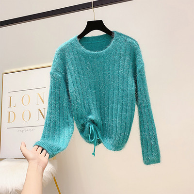 Modern női pulóver nyakkendővel több színben