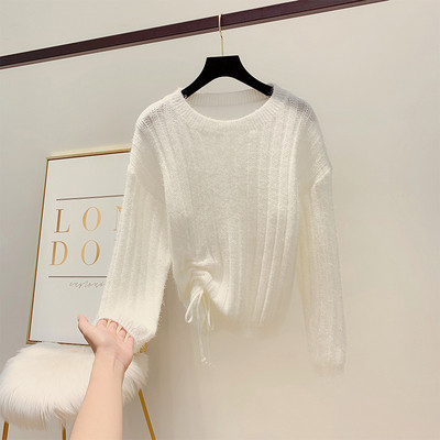 Modern női pulóver nyakkendővel több színben