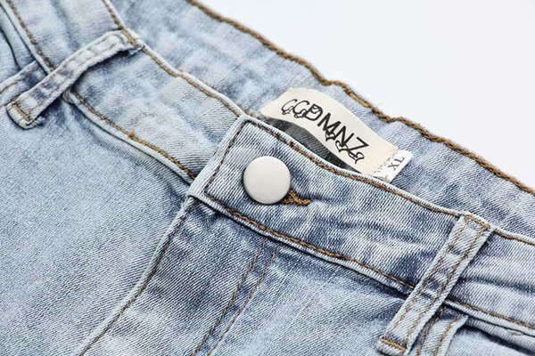 Μεγάλα  μεγέθη γυναικεία τζιν Λεπτό μοτίβο με μπλε χρώμα