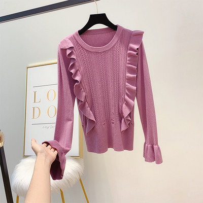 Modern női blúz O-nyakkal, többféle színben