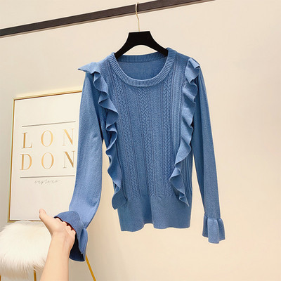 Modern női blúz O-nyakkal, többféle színben