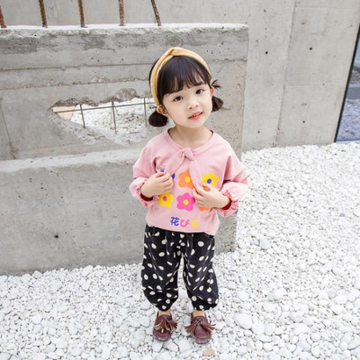 Modern gyerek szett lányoknak kétrészes blúz + nadrág - többféle színben