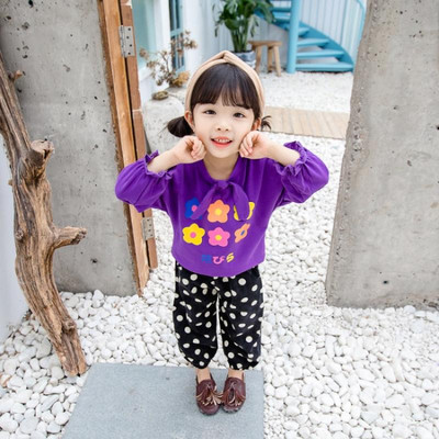 Modern gyerek szett lányoknak kétrészes blúz + nadrág - többféle színben