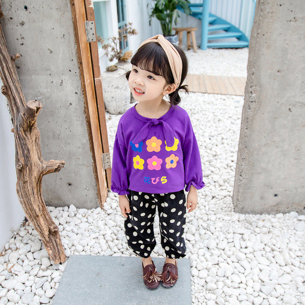 Modern gyerek szett lányoknak kétrészes blúz + nadrág - többféle színben