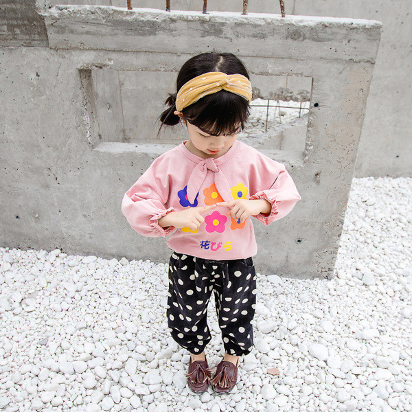 Modern gyerek szett lányoknak kétrészes blúz + nadrág - többféle színben